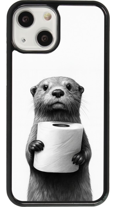 Coque iPhone 13 mini - Loutre papier de toilette