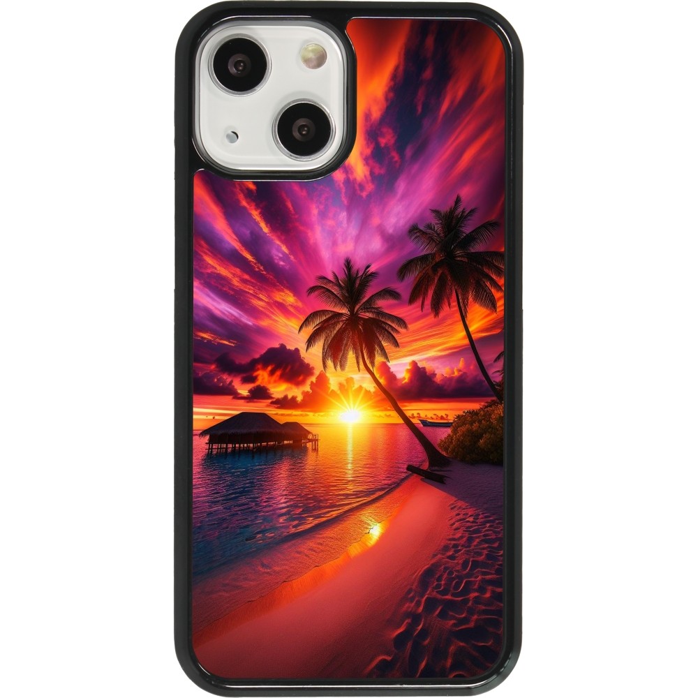 iPhone 13 mini Case Hülle - Malediven Abenddämmerung Glückseligkeit