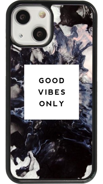 Coque iPhone 13 mini - Marble Good Vibes Only