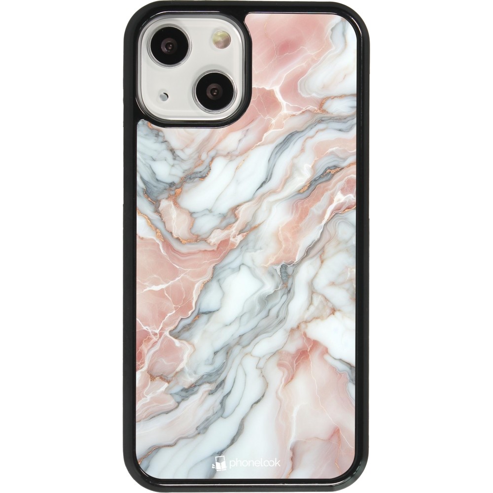 iPhone 13 mini Case Hülle - Rosa Leuchtender Marmor