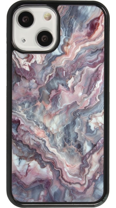 iPhone 13 mini Case Hülle - Violetter silberner Marmor