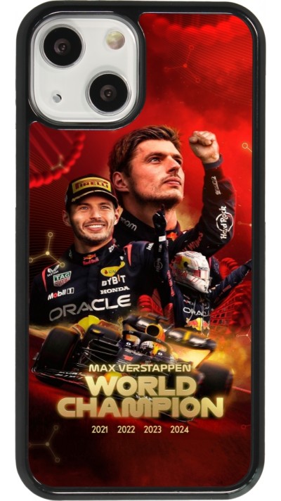 Coque iPhone 13 mini - Max Verstappen Champion 2023