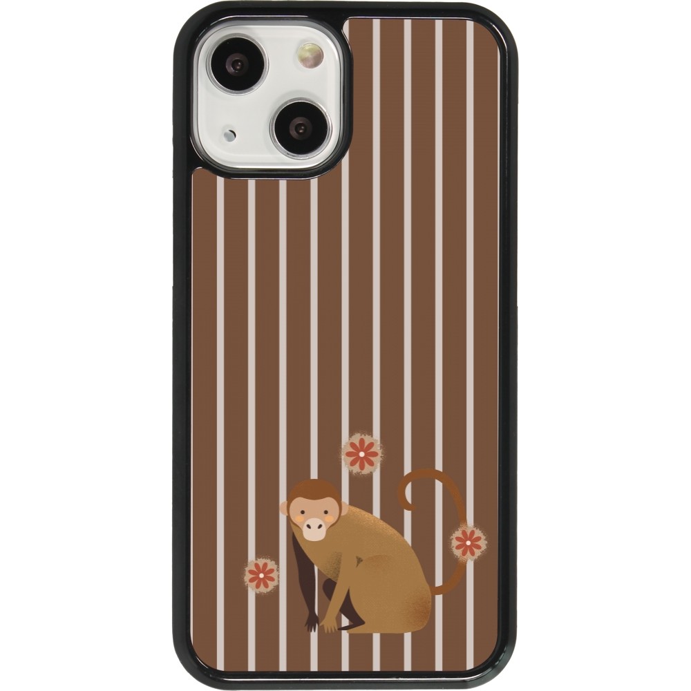 Coque iPhone 13 mini - Monkey with stripes