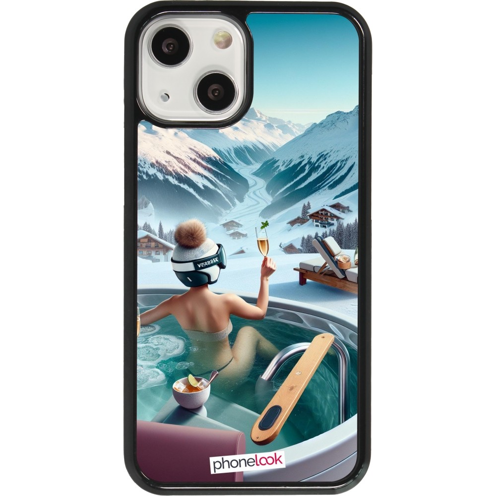 Coque iPhone 13 mini - Montagne Glamour Jacuzzi