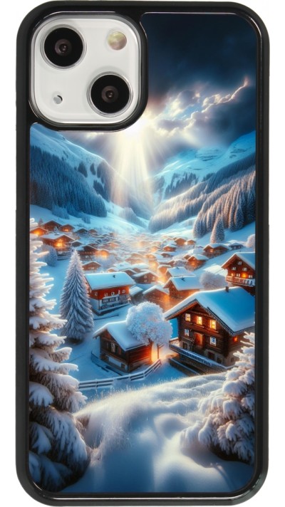 iPhone 13 mini Case Hülle - Berg Schnee Licht