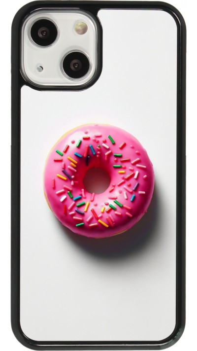 iPhone 13 mini Case Hülle - Weisser Hintergrund, pinker Donut