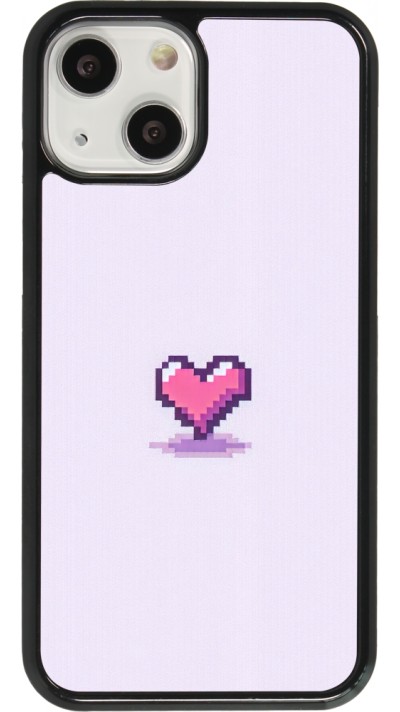 iPhone 13 mini Case Hülle - Pixel Herz Hellviolett