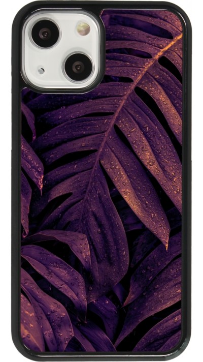 iPhone 13 mini Case Hülle - Purple Light Leaves