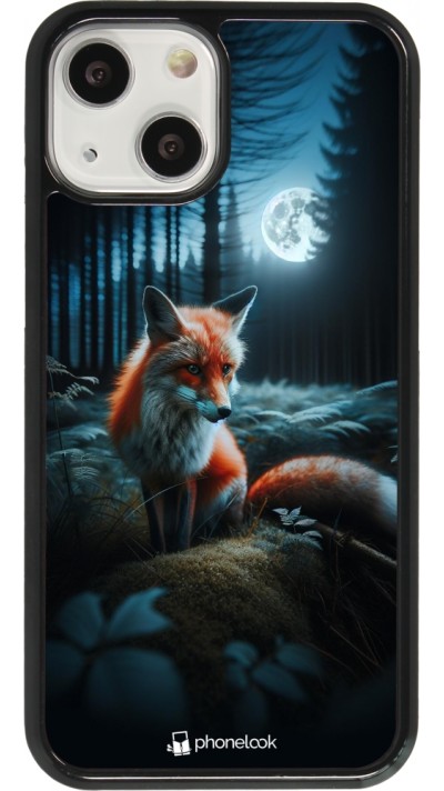Coque iPhone 13 mini - Renard lune forêt