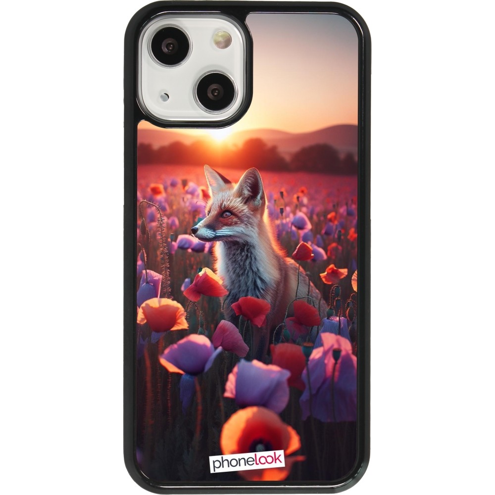 iPhone 13 mini Case Hülle - Purpurroter Fuchs bei Dammerung