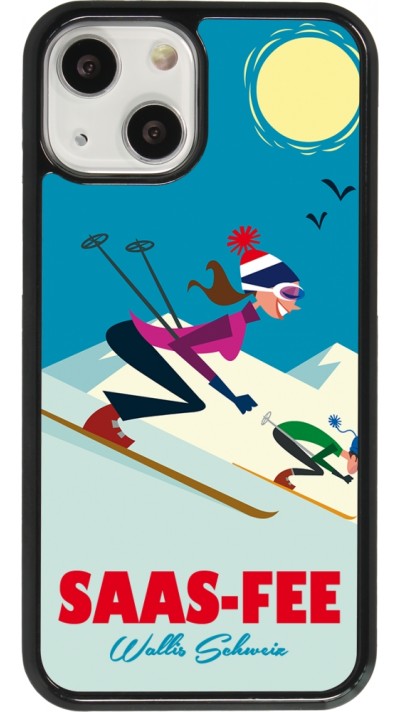 iPhone 13 mini Case Hülle - Saas-Fee Ski Downhill