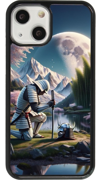 Coque iPhone 13 mini - Samurai Katana Lune