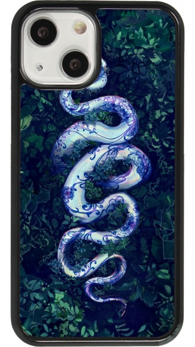 Coque iPhone 13 mini - Serpent Blue Anaconda
