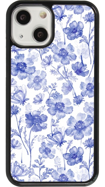 iPhone 13 mini Case Hülle - Spring 23 watercolor blue flowers