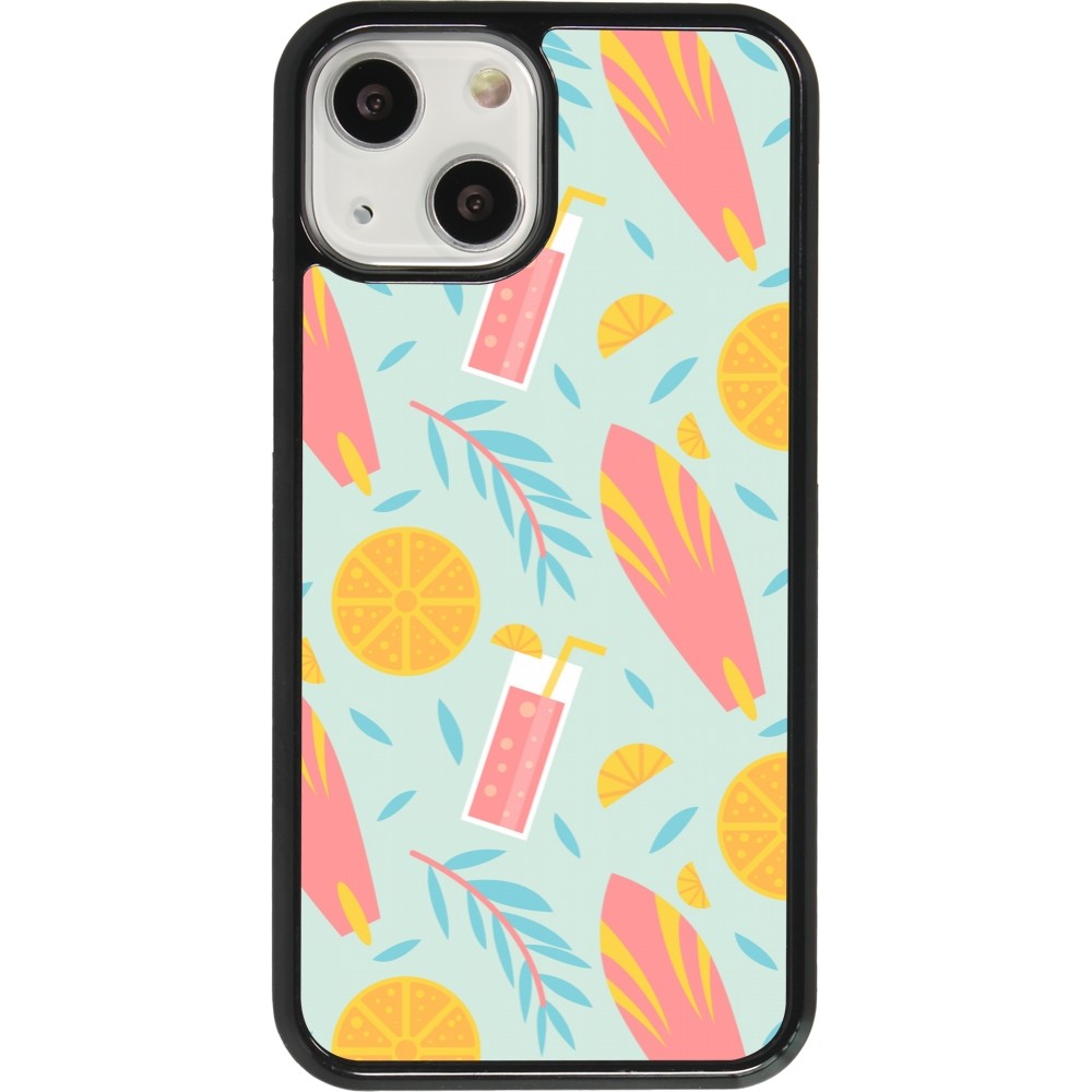 iPhone 13 mini Case Hülle - Summer 2025 Pattern citron
