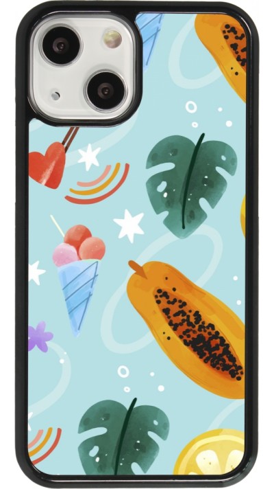 Coque iPhone 13 mini - Summer 2025 Pattern papaya