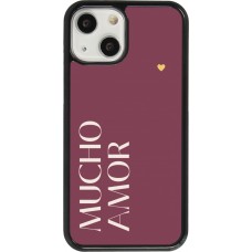 Coque iPhone 13 mini - Valentine 2024 mucho amor rosado