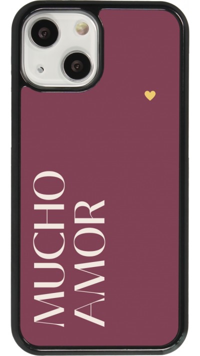 Coque iPhone 13 mini - Valentine 2024 mucho amor rosado