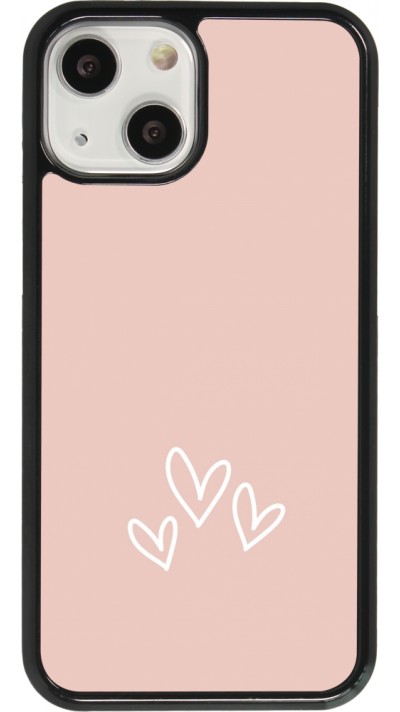 Coque iPhone 13 mini - Valentine 2023 three minimalist hearts