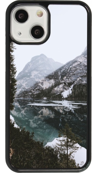 Coque iPhone 13 mini - Winter 22 snowy mountain and lake