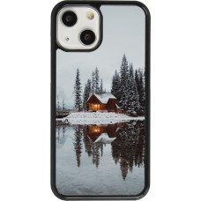 Coque iPhone 13 mini - Winter 25 Winter house forest afternoon
