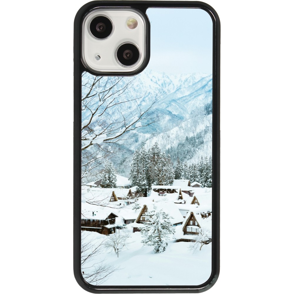 Coque iPhone 13 mini - Winter 25 Winter snowy landscape