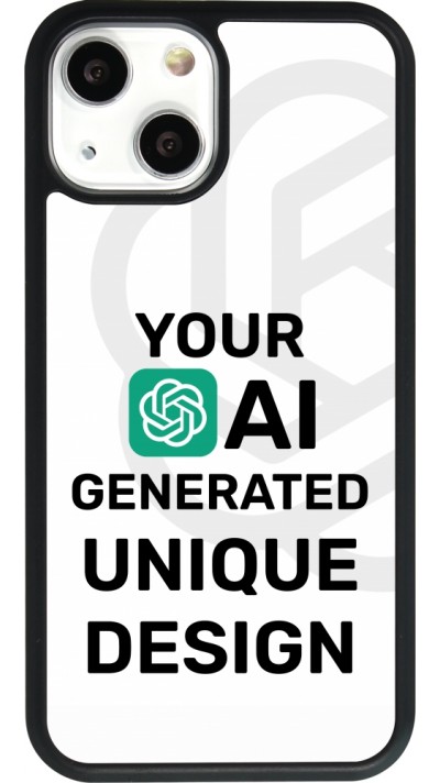 iPhone 13 mini Case Hülle - Silikon schwarz 100% einzigartig erstellt dank Deiner Kreativität und künstlicher Intelligenz (KI)