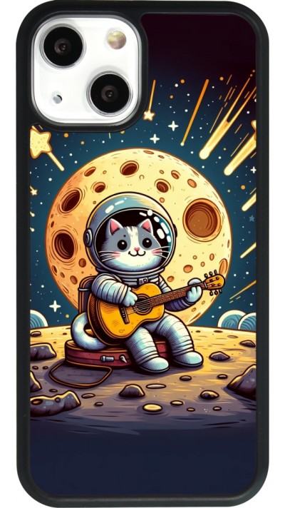 iPhone 13 mini Case Hülle - Silikon schwarz AstroKatze RockMond