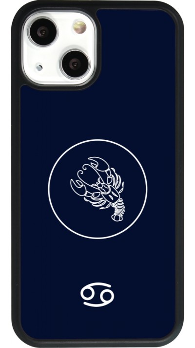 iPhone 13 mini Case Hülle - Silikon schwarz Astrologie Krebs