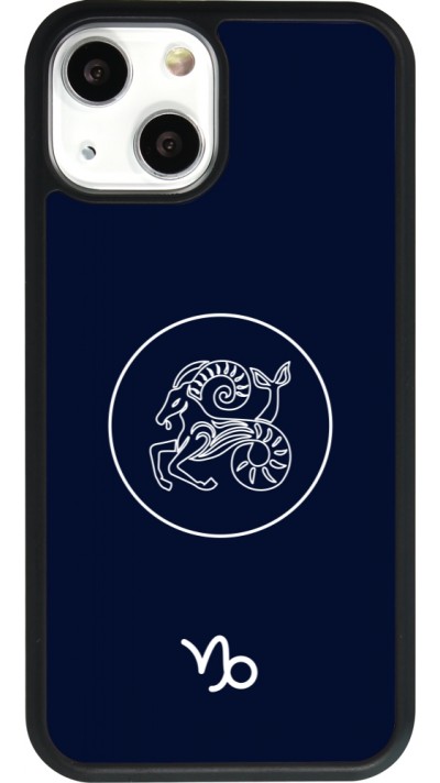 iPhone 13 mini Case Hülle - Silikon schwarz Astrologie Steinbock