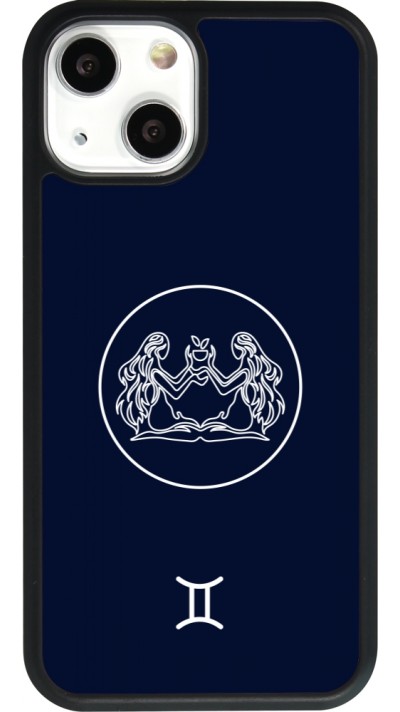 iPhone 13 mini Case Hülle - Silikon schwarz Astrologie Zwillinge