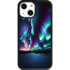 iPhone 13 mini Case Hülle - Silikon schwarz Funkelndes Nordlicht