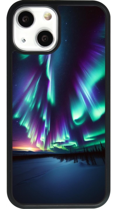 iPhone 13 mini Case Hülle - Silikon schwarz Funkelndes Nordlicht