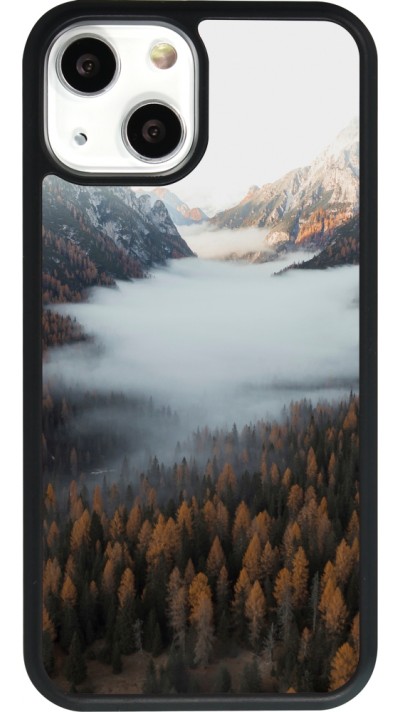 iPhone 13 mini Case Hülle - Silikon schwarz Autumn 22 forest lanscape