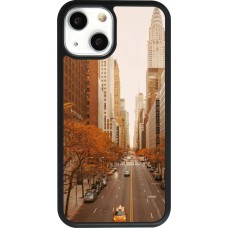 Coque iPhone 13 mini - Silicone rigide noir Autumn 2024 New York city