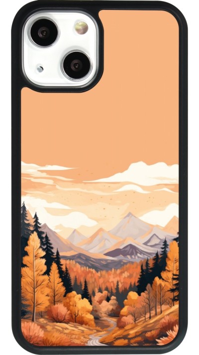 iPhone 13 mini Case Hülle - Silikon schwarz Autumn 25 Mountains
