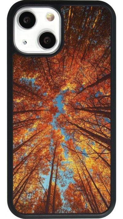 iPhone 13 mini Case Hülle - Silikon schwarz Autumn 25 Trees