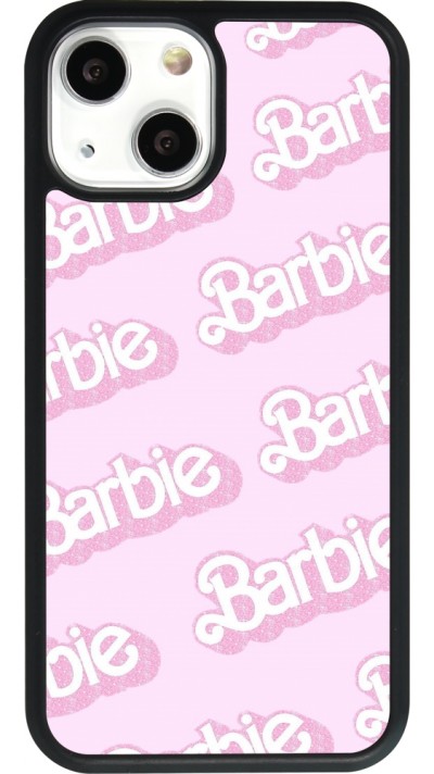 iPhone 13 mini Case Hülle - Silikon schwarz Barbie light pink pattern