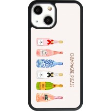 iPhone 13 mini Case Hülle - Silikon schwarz Champagne Please
