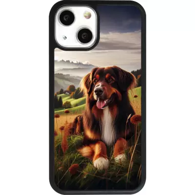 iPhone 13 mini Case Hülle - Silikon schwarz Hund Land Schweiz