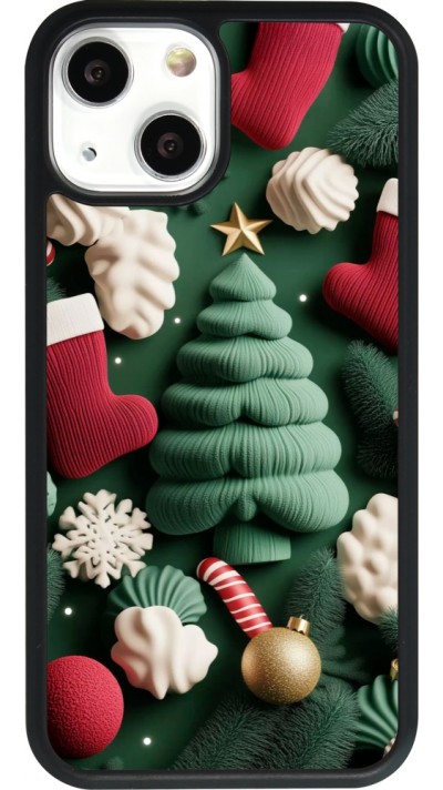iPhone 13 mini Case Hülle - Silikon schwarz Christmas 25 Christmas textiles
