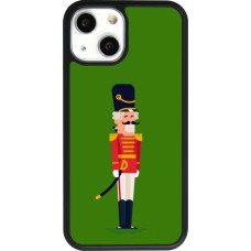 Coque iPhone 13 mini - Silicone rigide noir Christmas 25 Nutcracker Green