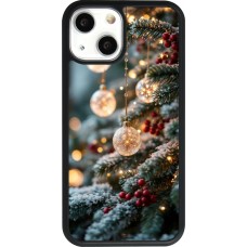 iPhone 13 mini Case Hülle - Silikon schwarz Christmas 25 Xmas Decorated Tree