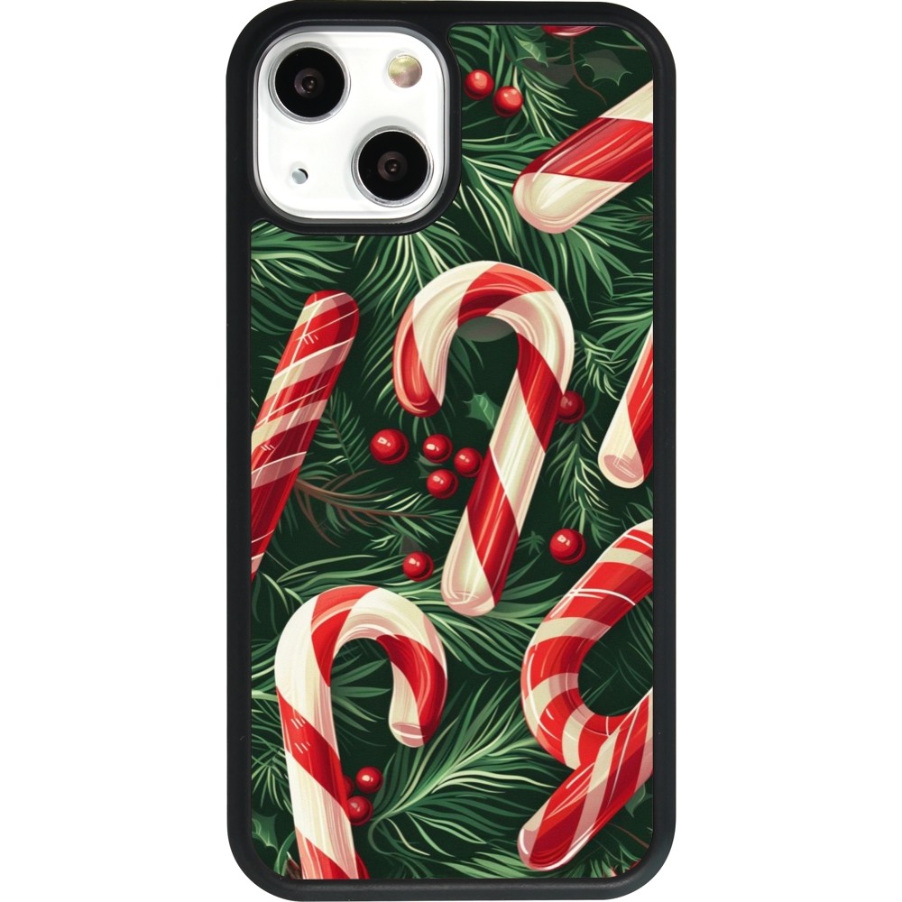 iPhone 13 mini Case Hülle - Silikon schwarz Christmas 25 Xmas Stick