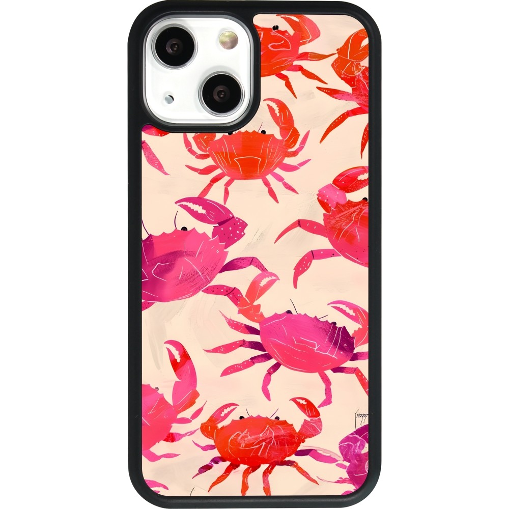 iPhone 13 mini Case Hülle - Silikon schwarz Crabs Paint