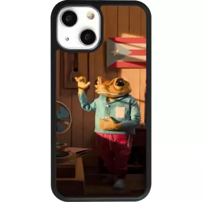 iPhone 13 mini Case Hülle - Silikon schwarz Dancing frog DTMF