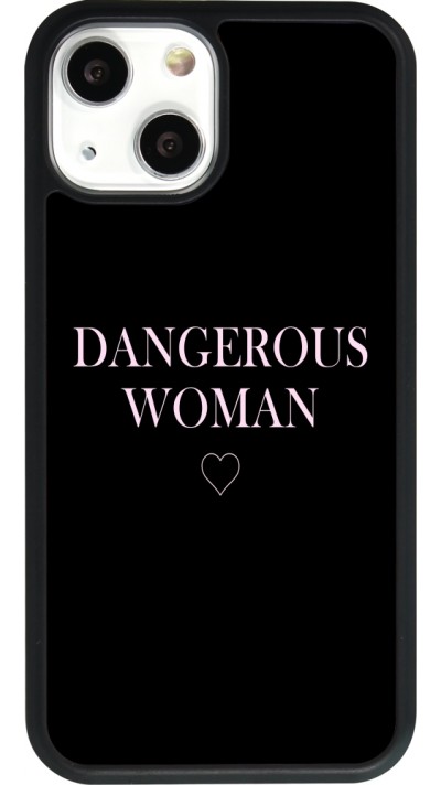 Coque iPhone 13 mini - Silicone rigide noir Dangerous woman