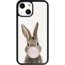 iPhone 13 mini Case Hülle - Silikon schwarz Easter 2023 bubble gum bunny