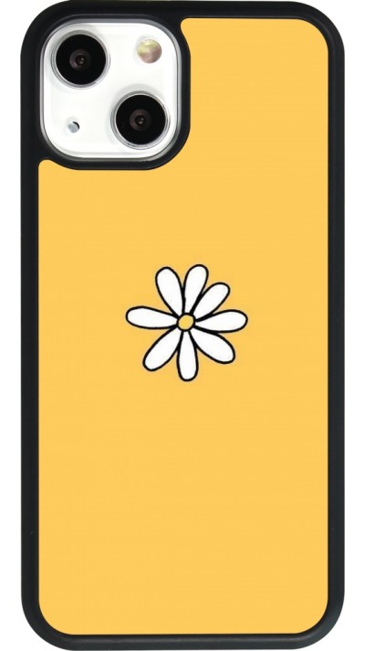 Coque iPhone 13 mini - Silicone rigide noir Easter 2023 daisy
