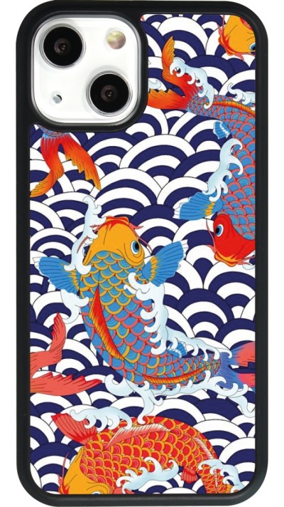 Coque iPhone 13 mini - Silicone rigide noir Easter 2023 japanese fish